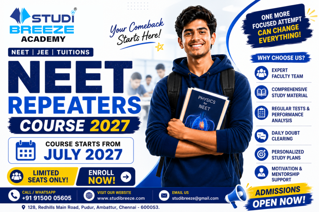 NEET Repeaters Course 2027 – Course Highlights, Fee Structure.